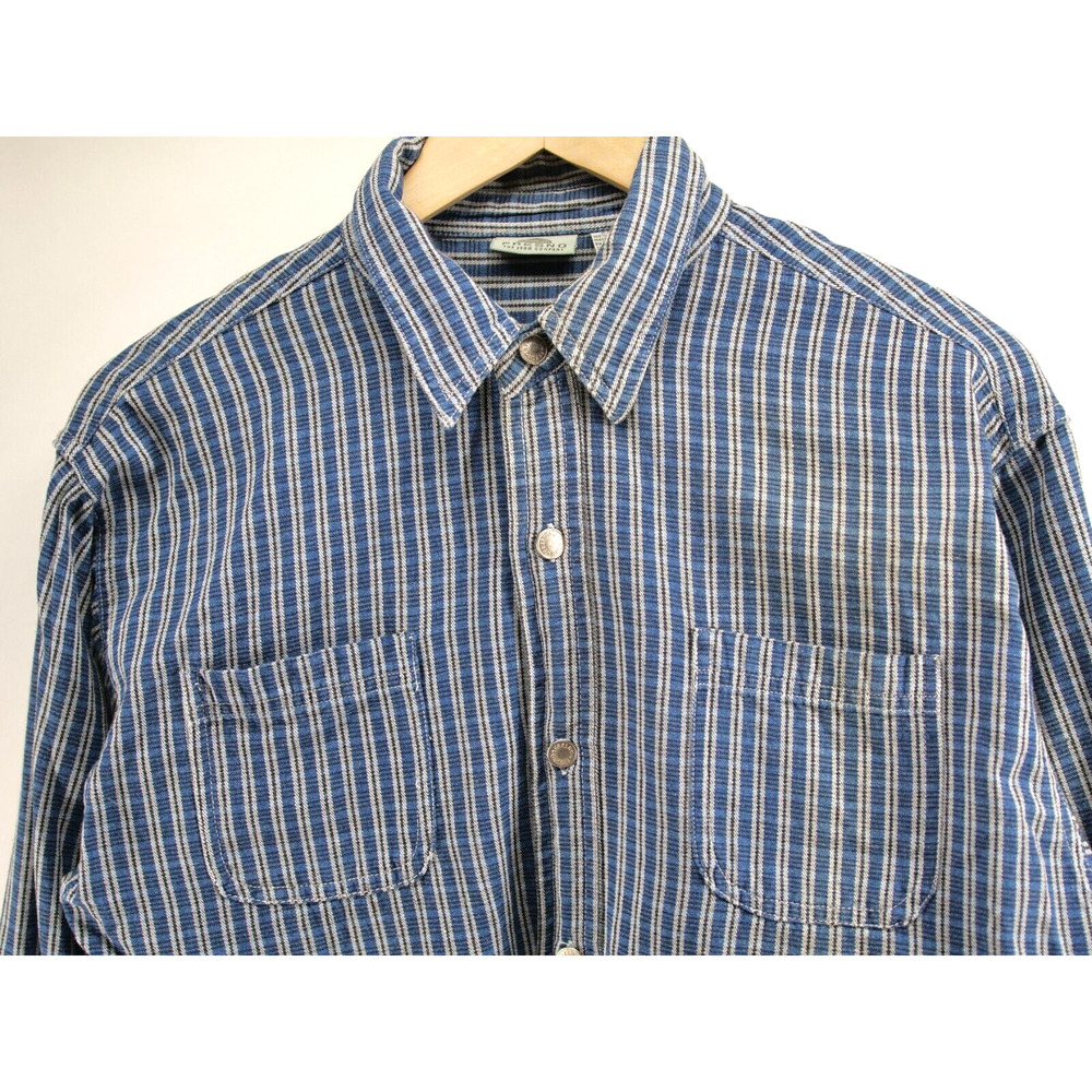 Shirt Woven Youth 2XL (18) Blue Button Down Long Sleeve FRESNO THE JEAN CO‎